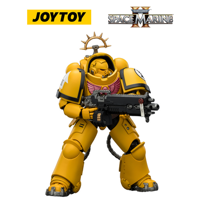 JOYTOY Warhammer 40,000: Space Marine 2 - Game Edition Imperial Fists Heavy Intercessor with Heavy Bolt Rifle and Bolt Pistol (1/18 Scale) Preorder