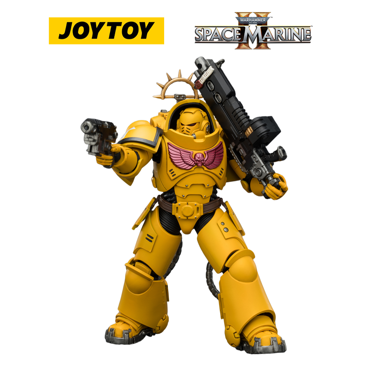JOYTOY Warhammer 40,000: Space Marine 2 - Game Edition Imperial Fists Heavy Intercessor with Heavy Bolt Rifle and Bolt Pistol (1/18 Scale) Preorder