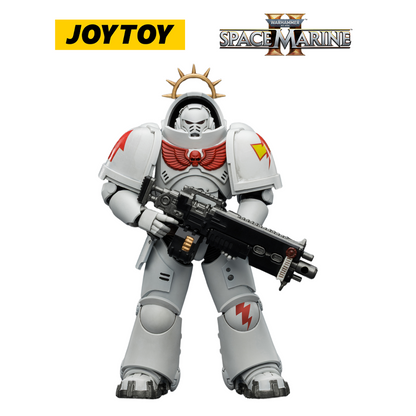 JOYTOY Warhammer 40,000: Space Marine 2 - Game Edition White Scars Heavy Intercessor with Heavy Bolt Rifle and Bolt Pistol (1/18 Scale)