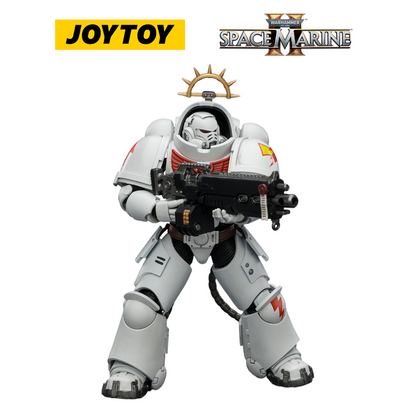 JOYTOY Warhammer 40,000: Space Marine 2 - Game Edition White Scars Heavy Intercessor with Heavy Bolt Rifle and Bolt Pistol (1/18 Scale)