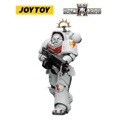 JOYTOY Warhammer 40,000: Space Marine 2 - Game Edition White Scars Heavy Intercessor with Heavy Bolt Rifle and Bolt Pistol (1/18 Scale)