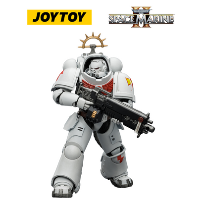 JOYTOY Warhammer 40,000: Space Marine 2 - Game Edition White Scars Heavy Intercessor with Heavy Bolt Rifle and Bolt Pistol (1/18 Scale)