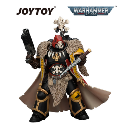 JOYTOY Warhammer 40,000 - Space Wolves, Wolf Priest with Absolvor Bolt Pistol and Crozius (1/18 Scale) Preorder