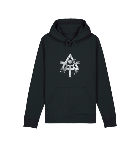 Black Printed Hoody Front