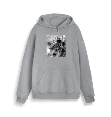 Heather Grey Printed Sweater Front