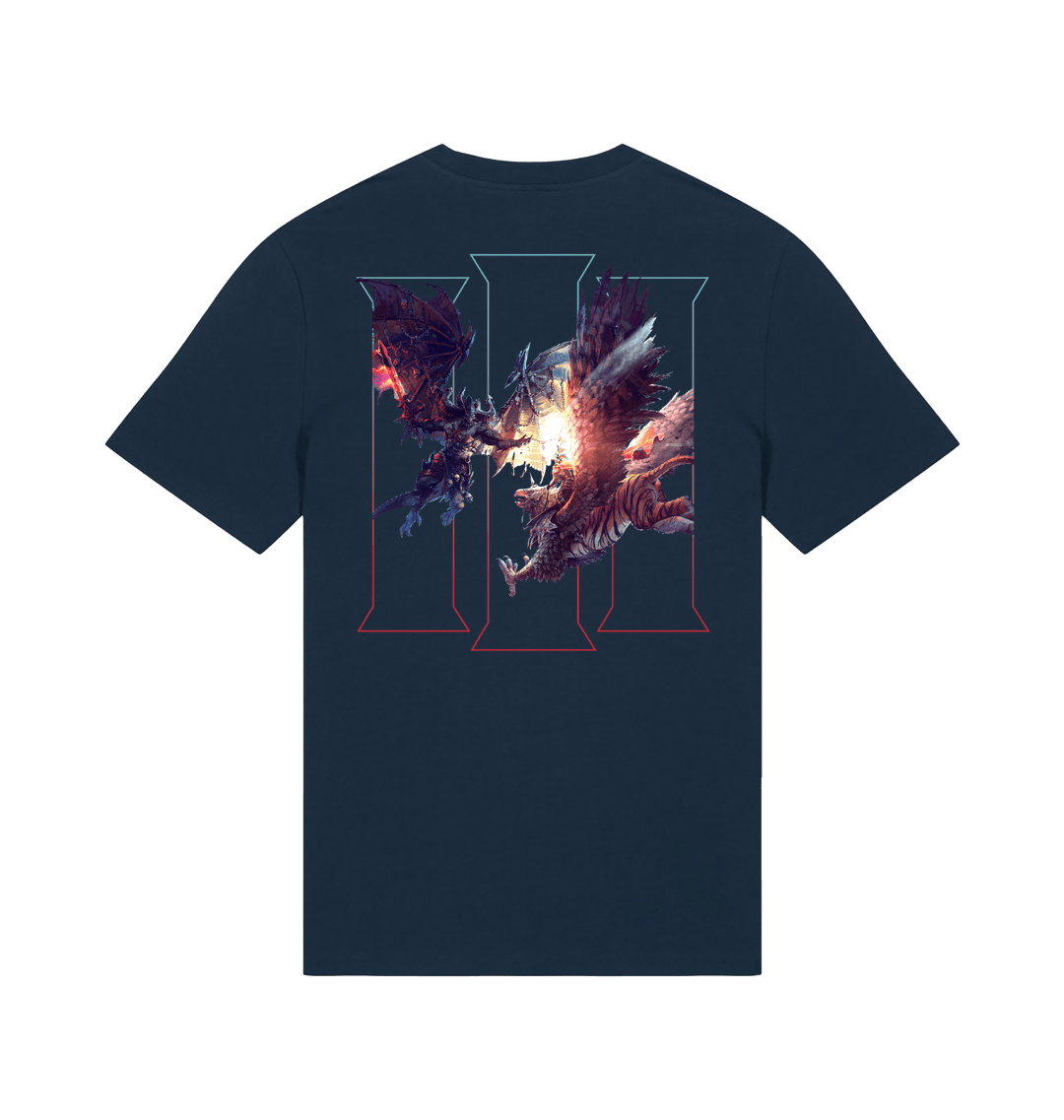 French Navy Printed T-shirt Back