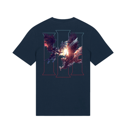 French Navy Printed T-shirt Back