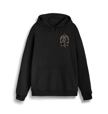 Black Printed Sweater Front