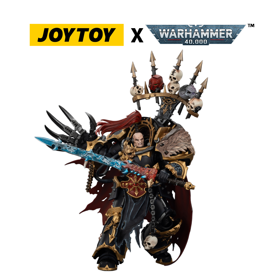JoyToy Warhammer 40,000 Action Figure - Black Legion, Abaddon the Despoiler with Drach'nyen and the Talon of Horus (1/18 Scale) Preorder