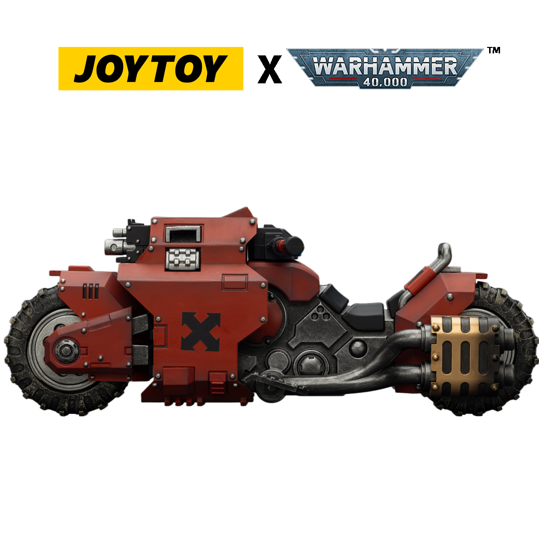 JOYTOY Warhammer 40,000 - Blood Angels, Raider-pattern Combat Bike with twin-linked bolt rifles (1/18 Scale) Preorder