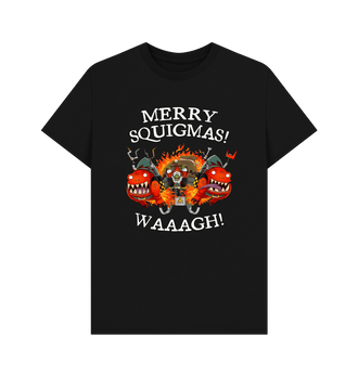 Black Red Gobbo Merry Squigmas T Shirt