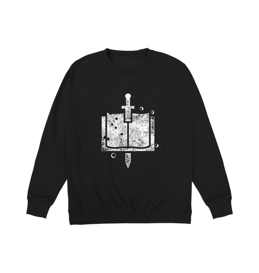 Deep Black Printed Sweater