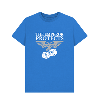 Bright Blue The Emperor Protects T Shirt