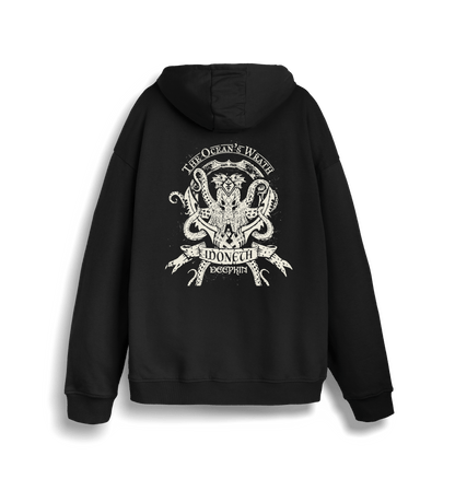 Black Printed Sweater Back