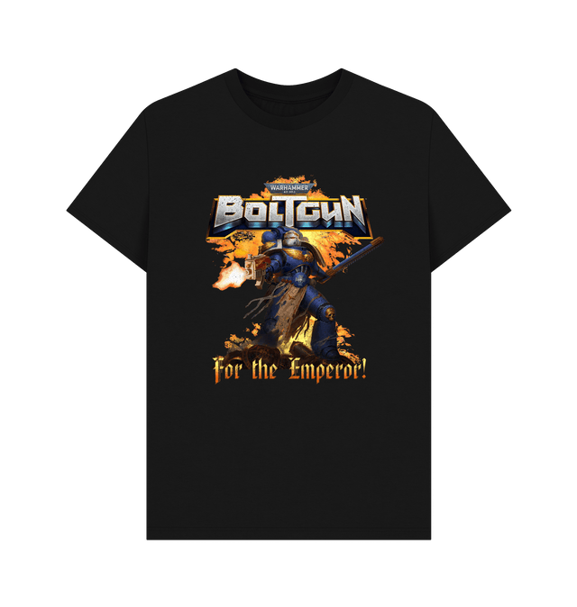 Black Warhammer 40,000: Boltgun Slogan T Shirt