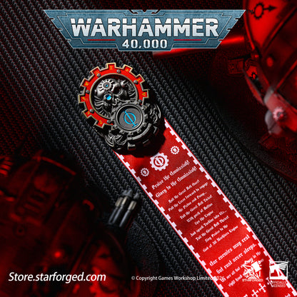 Starforged Warhammer 40,000 Seal of Omnissiah Machine God Deus Mechanicus Men's Brooch Pin Badge