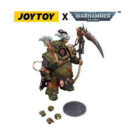 JoyToy Warhammer 40,000 Action Figure - Death Guard, Deathshroud Terminator 1, with Manreaper and Plaguespurter Gauntlet  (1/18 Scale) Preorder