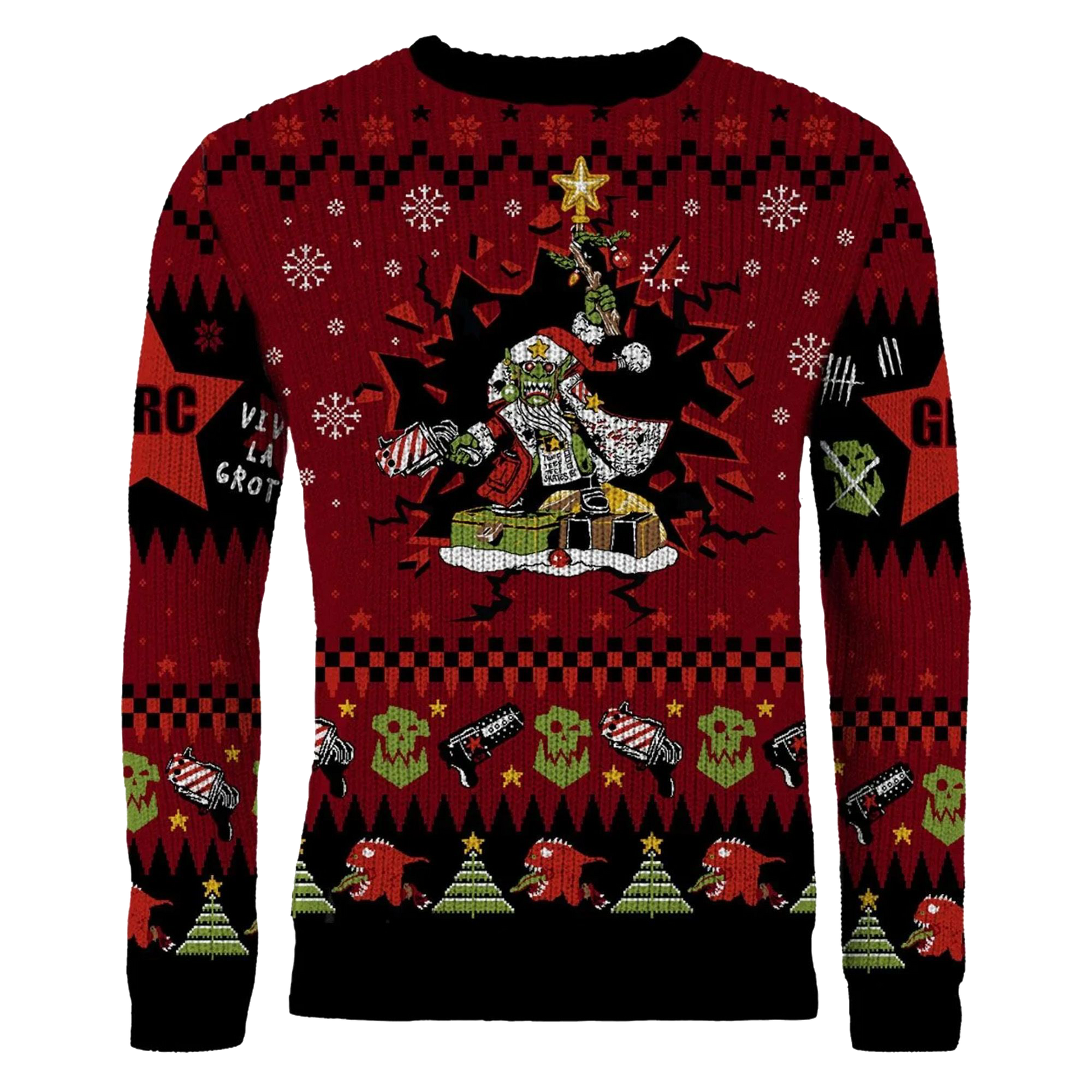 As Shown Warhammer 40,000: Red Gobbo Xmas Jumper