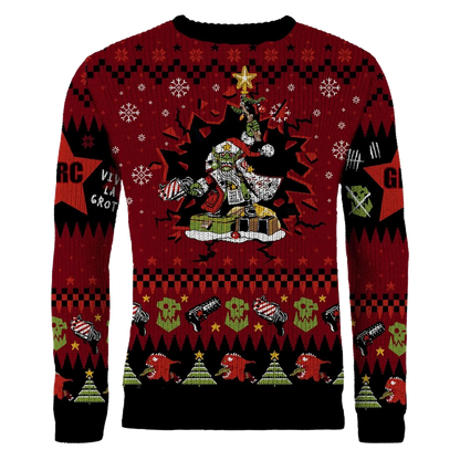 As Shown Warhammer 40,000: Red Gobbo Xmas Jumper