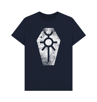 Navy Blue Necrons Battleworn Insignia T Shirt