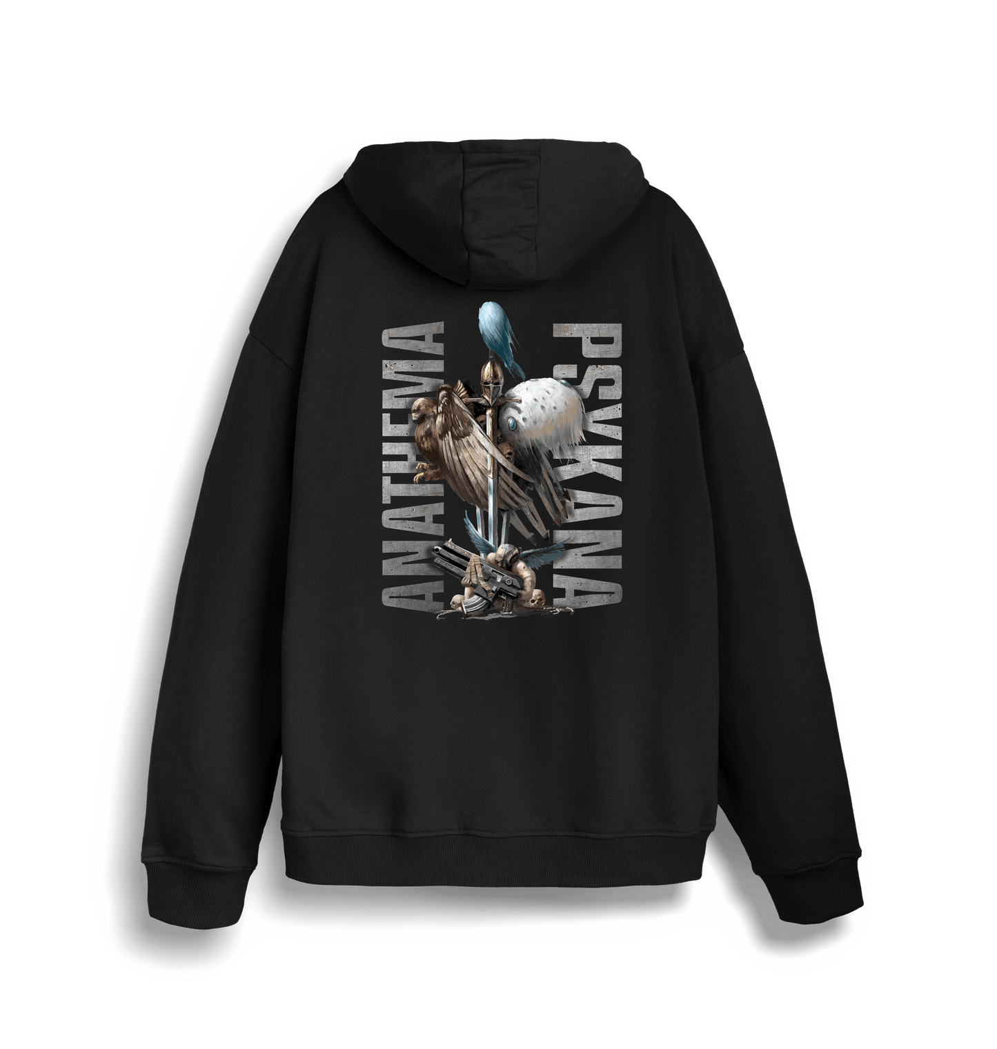 Black Printed Sweater Back