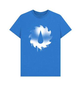 Bright Blue Flesh Tearers Graffiti Insignia T Shirt