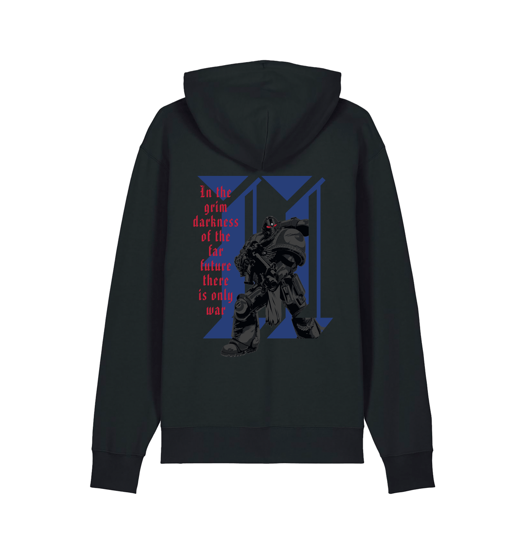 Black Printed Sweater Back