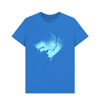 Bright Blue Space Wolves Graffiti Insignia T Shirt