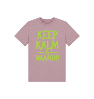 Mauve Keep Kalm And Waaagh! Kids T Shirt