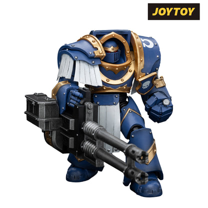 JoyToy Warhammer The Horus Heresy Action Figure - Ultramarines Cataphractii Terminator Squad Terminator with Reaper Autocannon (1/18 Scale)