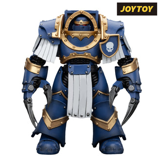 JoyToy Warhammer The Horus Heresy Action Figure - Ultramarines  Cataphractii Terminator Squad  Terminator with Lightning Claws (1/18 Scale)