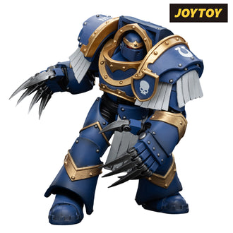 JoyToy Warhammer The Horus Heresy Action Figure - Ultramarines  Cataphractii Terminator Squad  Terminator with Lightning Claws (1/18 Scale) Preorder