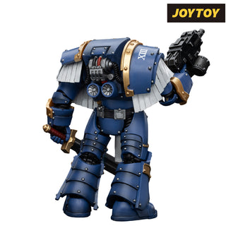 JoyToy Warhammer The Horus Heresy Action Figure - Ultramarines  Cataphractii Terminator Squad  Sergeant with Power Sword (1/18 Scale) Preorder