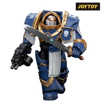 JoyToy Warhammer The Horus Heresy Action Figure - Ultramarines  Cataphractii Terminator Squad  Sergeant with Power Sword (1/18 Scale) Preorder