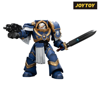 JoyToy Warhammer The Horus Heresy Action Figure - Ultramarines  Cataphractii Terminator Squad  Sergeant with Power Sword (1/18 Scale) Preorder