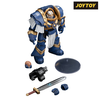 JoyToy Warhammer The Horus Heresy Action Figure - Ultramarines  Cataphractii Terminator Squad  Sergeant with Power Sword (1/18 Scale) Preorder