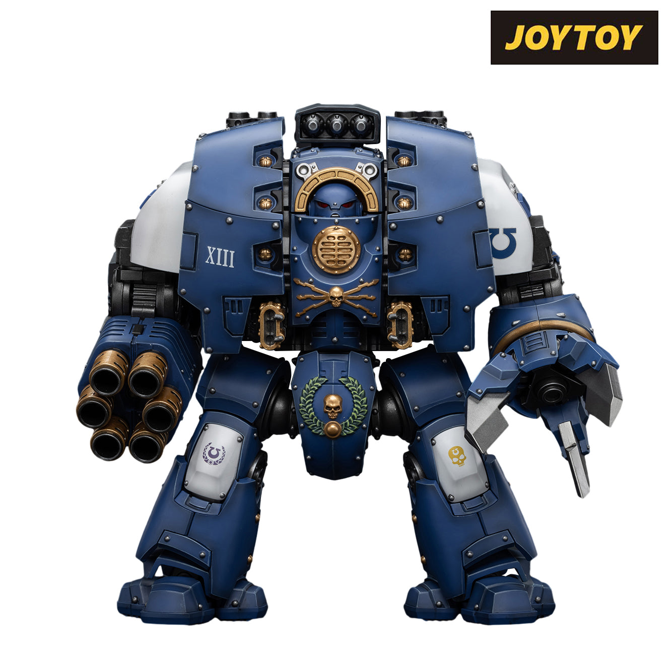 JoyToy Warhammer The Horus Heresy Action Figure - Ultramarines Leviathan Dreadnought with Cyclonic Melta Lance and Siege Claws (1/18 Scale)