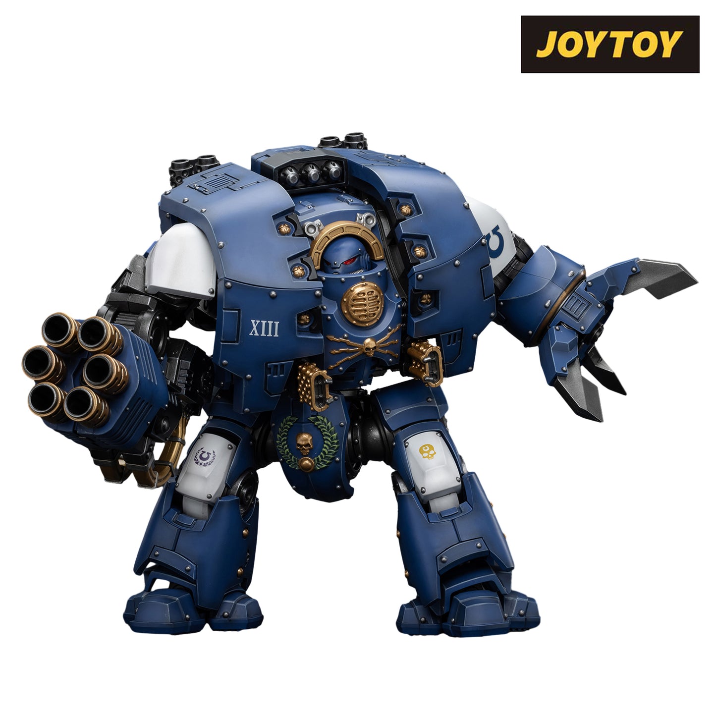 JoyToy Warhammer The Horus Heresy Action Figure - Ultramarines Leviathan Dreadnought with Cyclonic Melta Lance and Siege Claws (1/18 Scale)