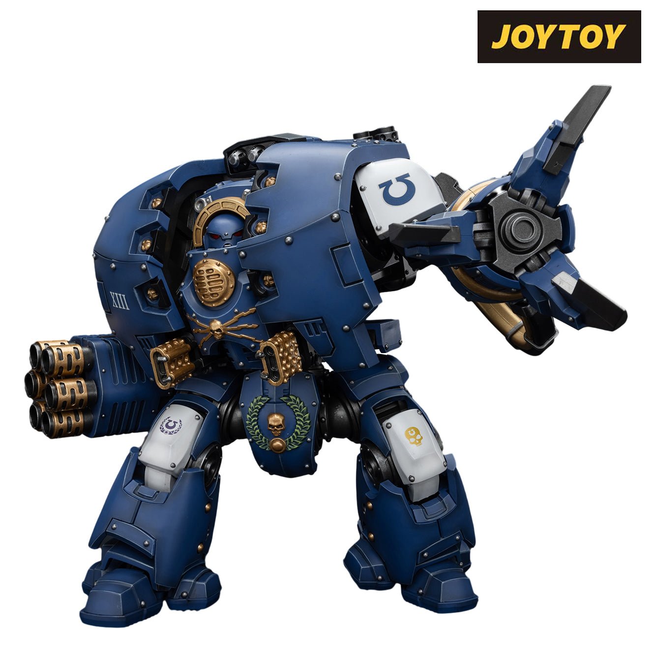 JoyToy Warhammer The Horus Heresy Action Figure - Ultramarines Leviathan Dreadnought with Cyclonic Melta Lance and Siege Claws (1/18 Scale)