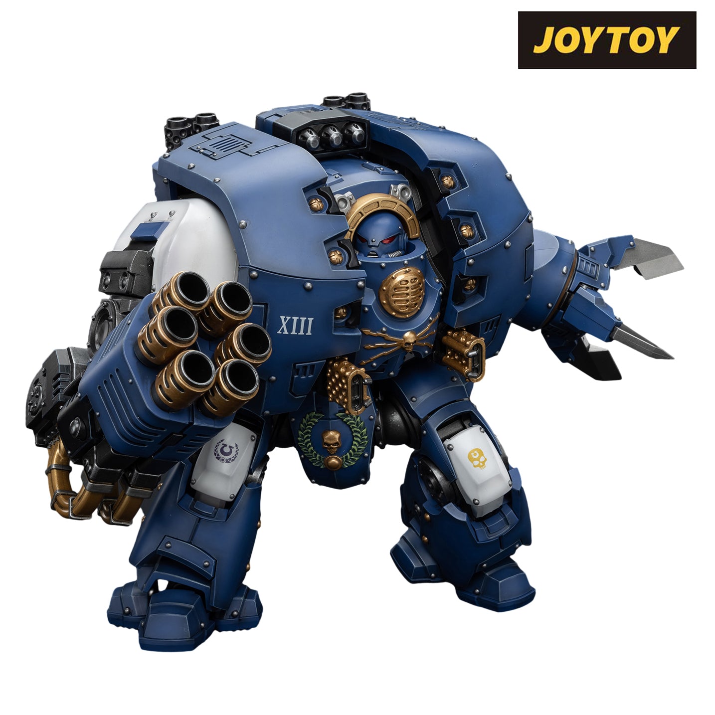 JoyToy Warhammer The Horus Heresy Action Figure - Ultramarines Leviathan Dreadnought with Cyclonic Melta Lance and Siege Claws (1/18 Scale)
