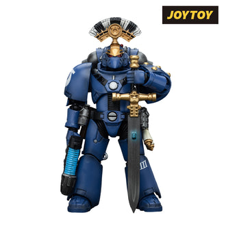 JoyToy Warhammer The Horus Heresy Action Figure - Ultramarines, Legion MkVI Tactical Squad, Sergeant with Plasma Pistol and Power Sword (1/18 Scale) Preorder