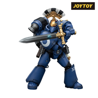 JoyToy Warhammer The Horus Heresy Action Figure - Ultramarines, Legion MkVI Tactical Squad, Sergeant with Plasma Pistol and Power Sword (1/18 Scale) Preorder