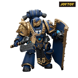 JoyToy Warhammer The Horus Heresy Action Figure - Ultramarines, Invictarus Suzerain #2 with Plasma Pistol, Legatine Axe and Argyrum Pattern Boarding Shield (1/18 Scale)