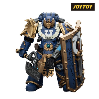 JoyToy Warhammer The Horus Heresy Action Figure - Ultramarines, Invictarus Suzerain #3 with Plasma Pistol, Legatine Axe and Argyrum Pattern Boarding Shield (1/18 Scale)