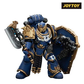 JoyToy Warhammer The Horus Heresy Action Figure - Ultramarines, Invictarus Suzerain #4 with Bolt Pistol, Legatine Axe and Argyrum Pattern Boarding Shield (1/18 Scale)