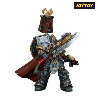 JoyToy Warhammer The Horus Heresy Action Figure - Space Wolves, Legion Praetor with Power Sword & Combat Shield (1/18 Scale) Preorder