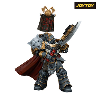 JoyToy Warhammer The Horus Heresy Action Figure - Space Wolves, Legion Praetor with Power Sword & Combat Shield (1/18 Scale) Preorder