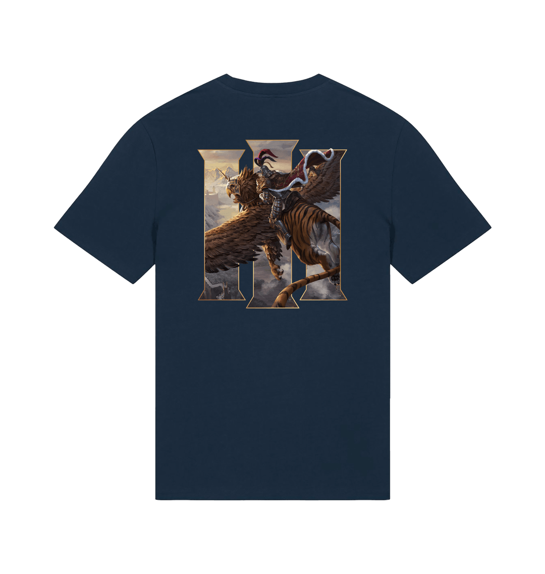 French Navy Printed T-shirt Back