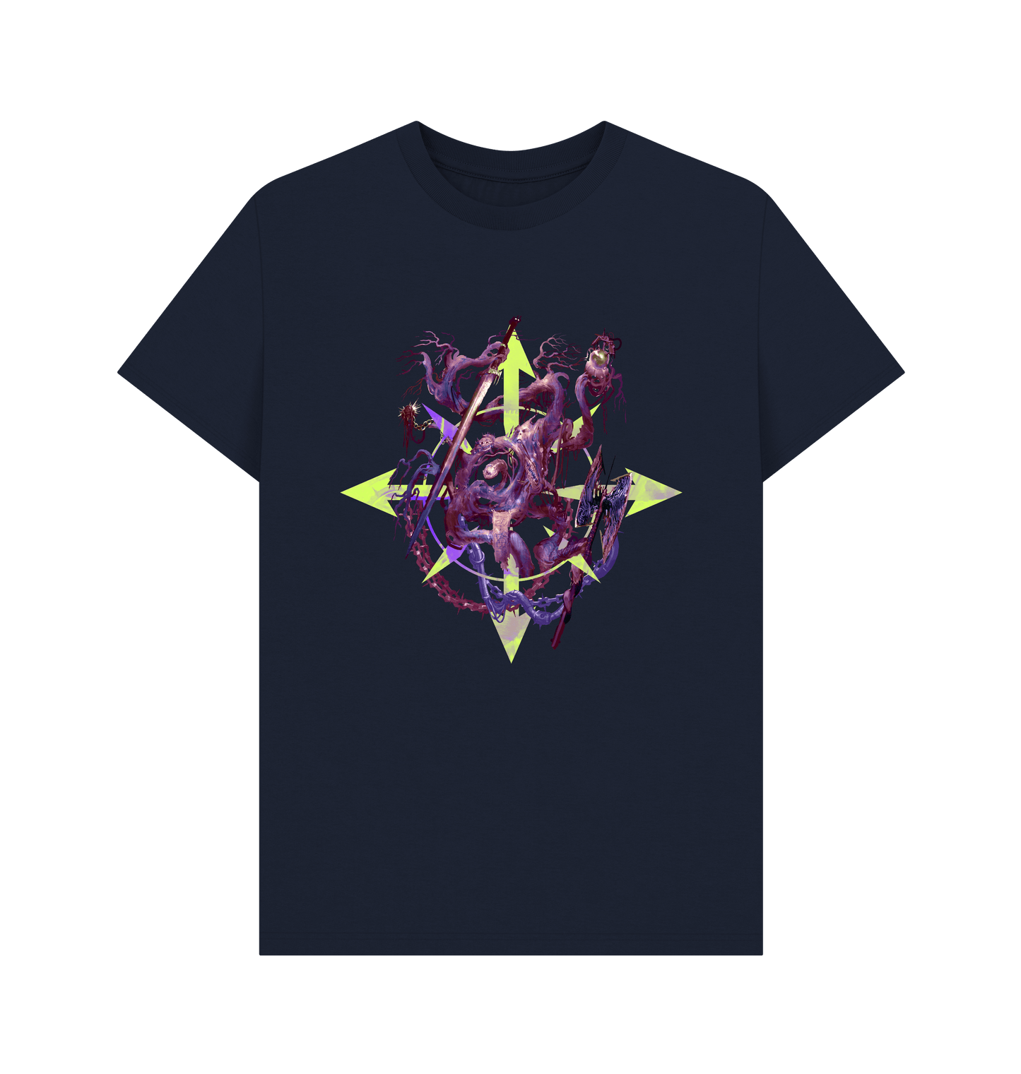 Navy Blue Chaos Space Marines Spawn of Chaos T Shirt