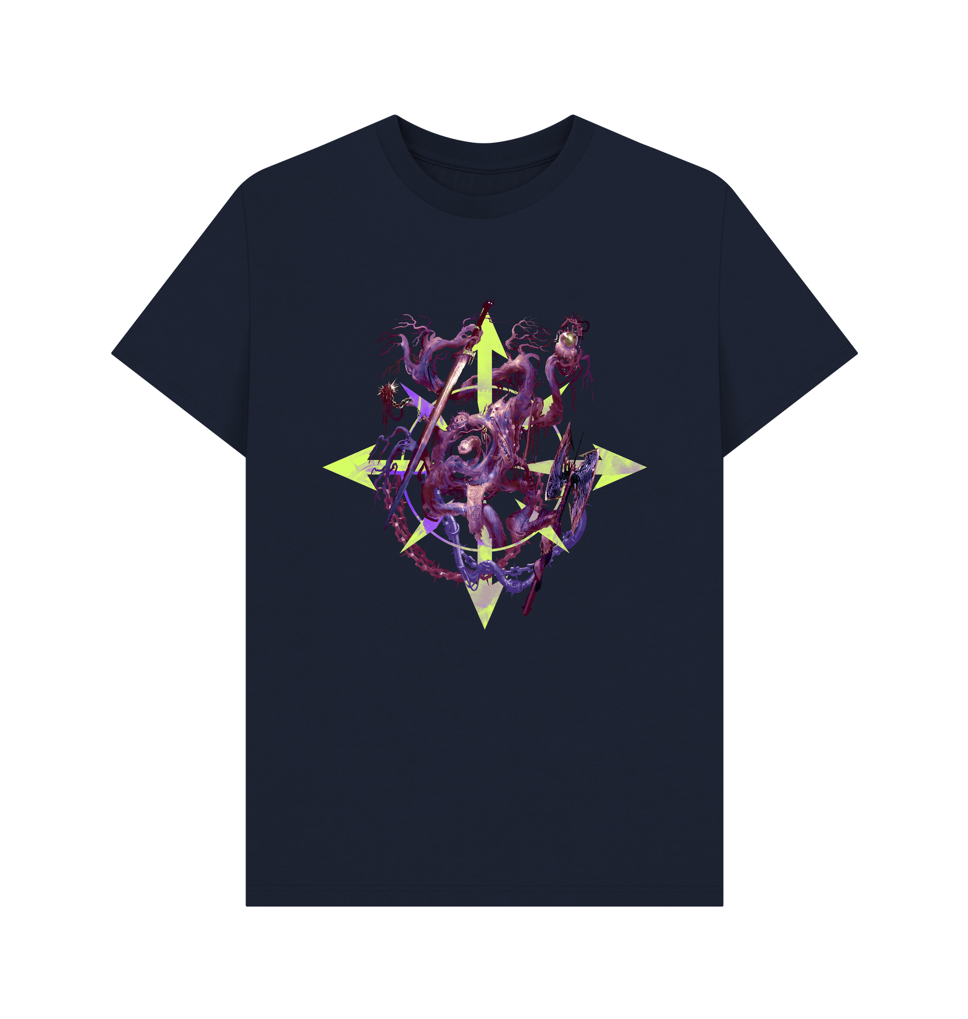 Navy Blue Chaos Space Marines Spawn of Chaos T Shirt